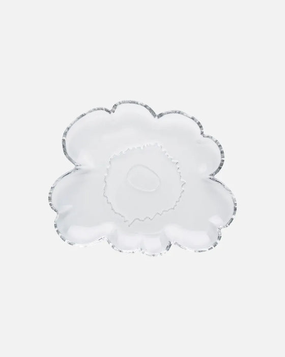 marimekko unikko shaped glass plate | 20 cm