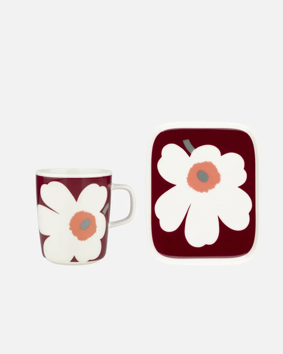 marimekko unikko anniversary mug + plate