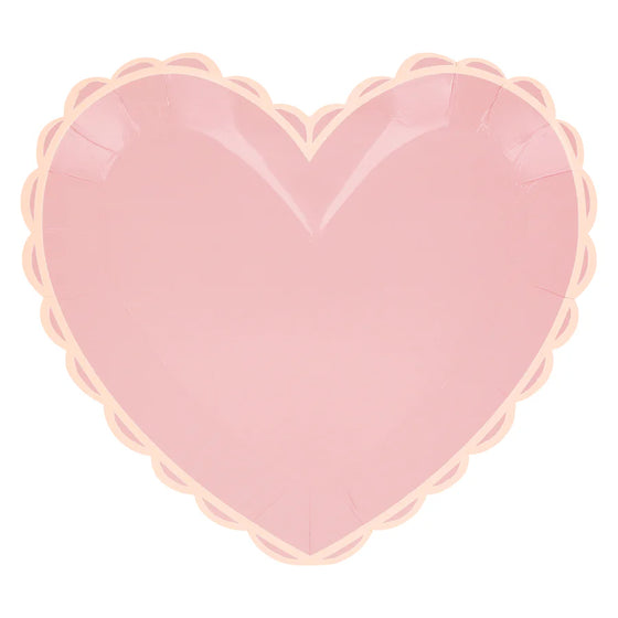 meri meri pastel heart plates | pack of 8 plates